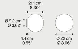 Dimensiones de la Lámpara Volum Lodes