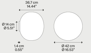 Dimensiones de la Lámpara Volum Lodes