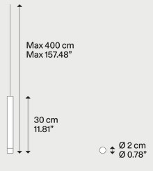 Dimensiones de la Lámpara de Suspensión A-Tube Nano Lodes