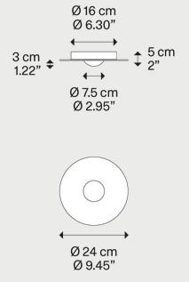 Dimensiones de la Lámpara de Techo Bugia Lodes