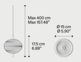 Dimensiones de la lámpara colgante Jefferson Lodes