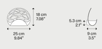 Dimensiones de la Lámpara de Pared Kelly Lodes