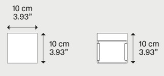 Dimensiones de la Lámpara de Pared Laser Lodes