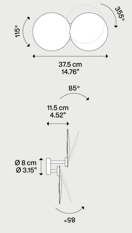 Dimensiones de la Lámpara Puzzle Round Lodes