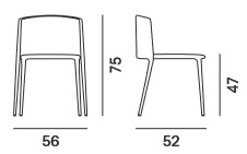Silla Achille MDF Italia medidas