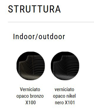 Silla Flow Filo MDF Italia Outdoor acabados