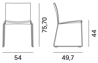 Silla M1 MDF Italia medidas
