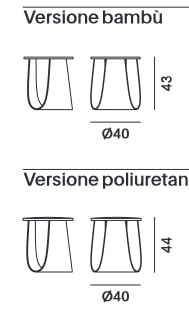 Taburete Sag MDF Italia medidas
