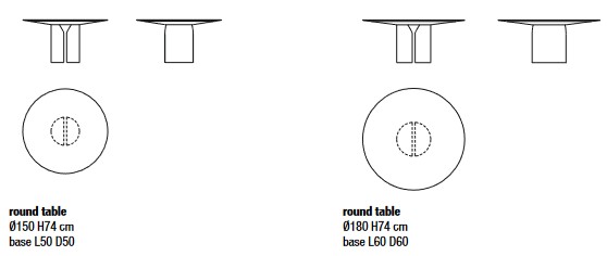 Mesa NVL Table MDF Italia medidas