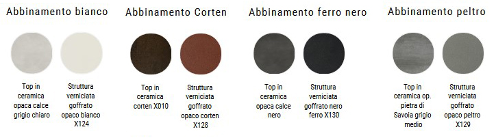 Tavolino Arpa MDF Italia finiture