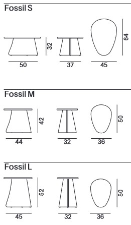 Mesa De Centro Fossil MDF Italia medidas