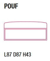 Puff Arpa MDF Italia medidas