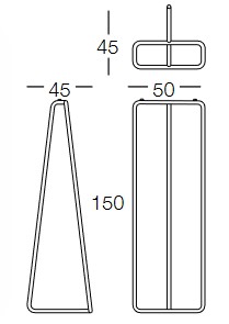 Dimensiones del Perchero Bric de Memedesign