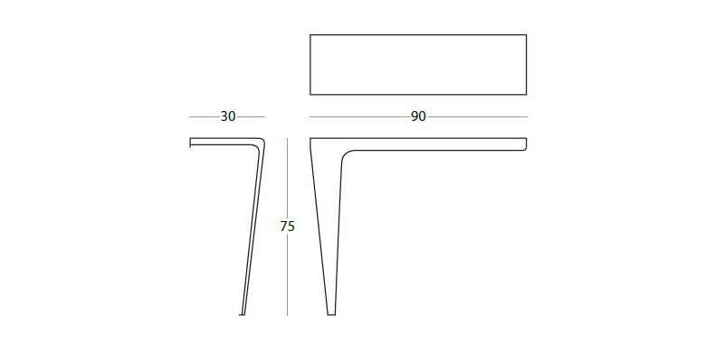Dimensiones de la Consola Lama Memedesign