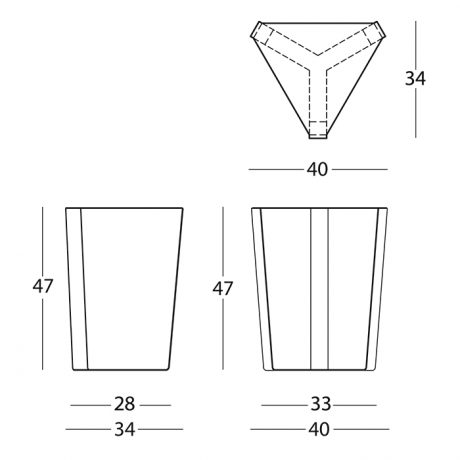 Dimensiones de la mesa de centro Finity Big de Memedesign