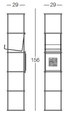 Dimensiones de la librería Libro Memedesign