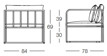 Dimensiones del Sillón Sillón Cruise Memedesign