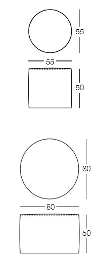 Dimensiones del Pouf Berenice Memedesign