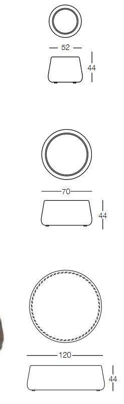 Dimensiones del Puf Eirene Memedesign