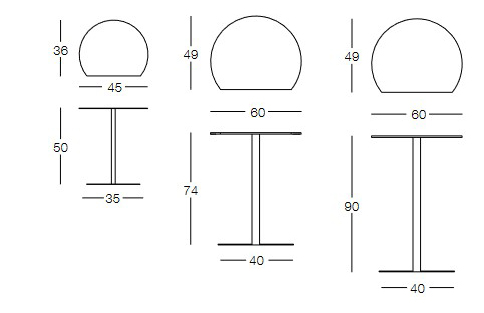Dimensiones de la mesa de centro Way de Memedesign