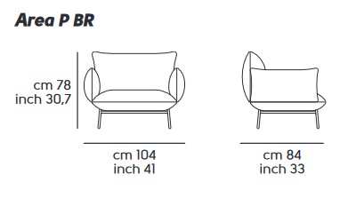 Sillón Area Midj P_BR M TS medidas