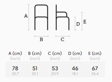sedia-calla-P-M-M-TS-midj-dimensioni