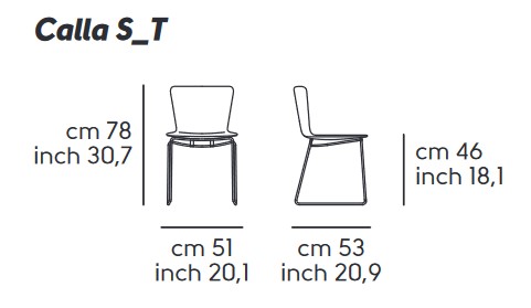 sedia-calla-S-M-T-TS-midj-dimensioni