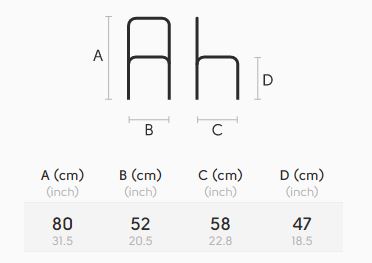 Silla-Danny-Midj-S-L-TS-midj-dimensiones
