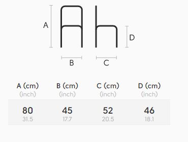 Silla-Danny-Midj-S-L-TS-midj-dimensiones