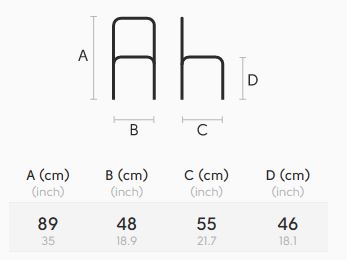 Silla-Soffio-Midj-S-R-TS-dimensiones