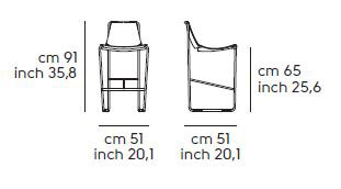 Taburete-Apelle-Midj-H65-M-CU-dimensiones