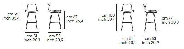 Taburete-Dalia-Midj-H65-H75-dimensioni