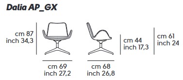 Sillón Dalia Midj AP GX TS medidas