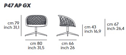 Sillón P47 Midj GX TS_CU medidas