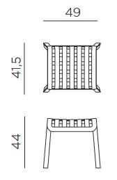 Dimensiones del taburete Poggio Nardi