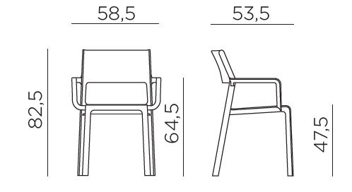sillon-trillarmchair-nardi-dimensiones