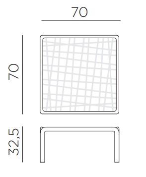 Dimensiones de la mesa Komodo Nardi