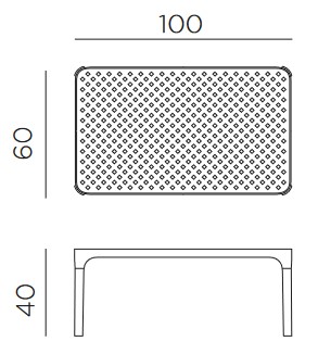 Dimensiones de la Mesa Auxiliar Net Nardi