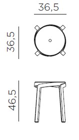 stack taburete Nardi-dimensiones