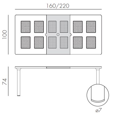 mesa libeccio nardi dimensiones