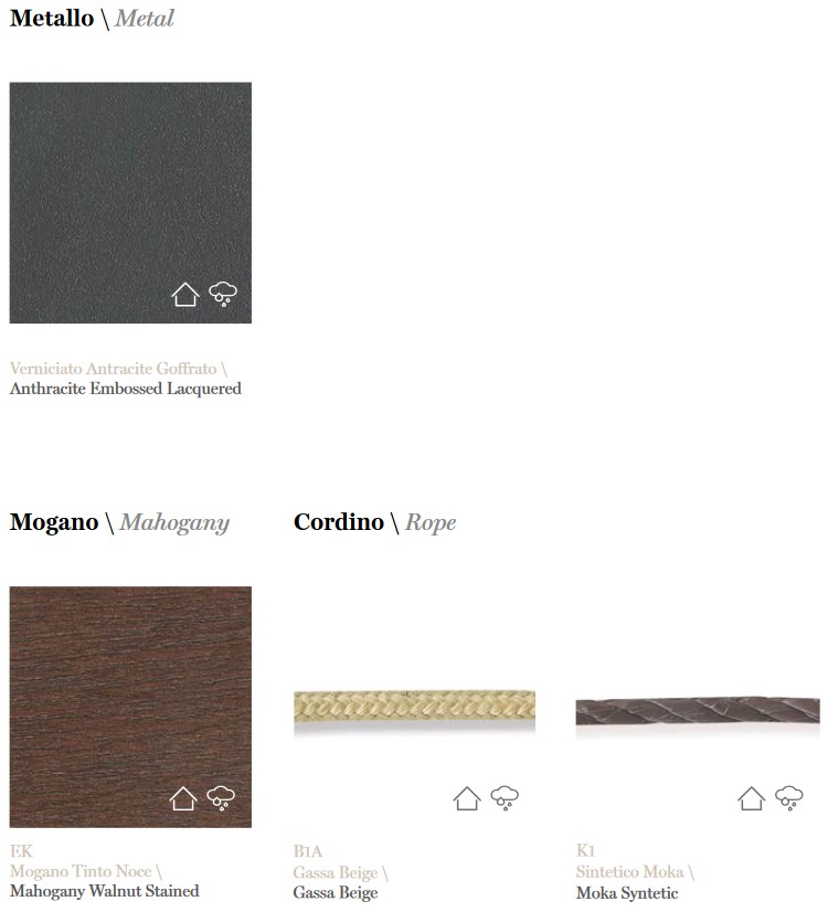 Sofá Loom Potocco para exterior acabados