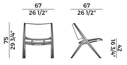 Silla Lounge Track Potocco medidas