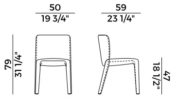 Silla Lars Potocco medidas