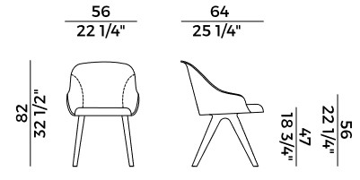 Silla Lyz 918/I Potocco medidas