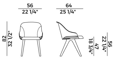 Silla Lyz Potocco medidas