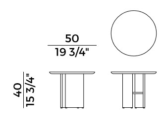 Mesa De Centro Double L Potocco para interior medidas