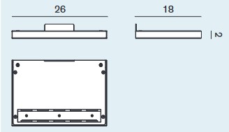 Dimensiones de la Lámpara de Pared CM2 Rotaliana