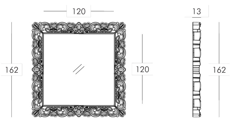 Specchio Mirror of Love Slide - L misure