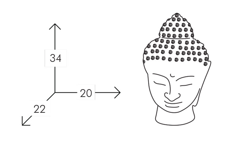 Lámpara Buddha Slide medidas y dimensiones