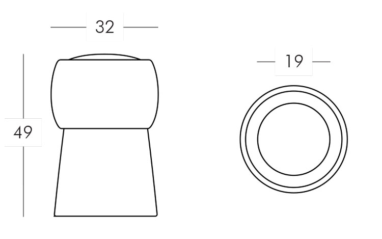 Lámpara Cin Cin Slide medidas y dimensiones